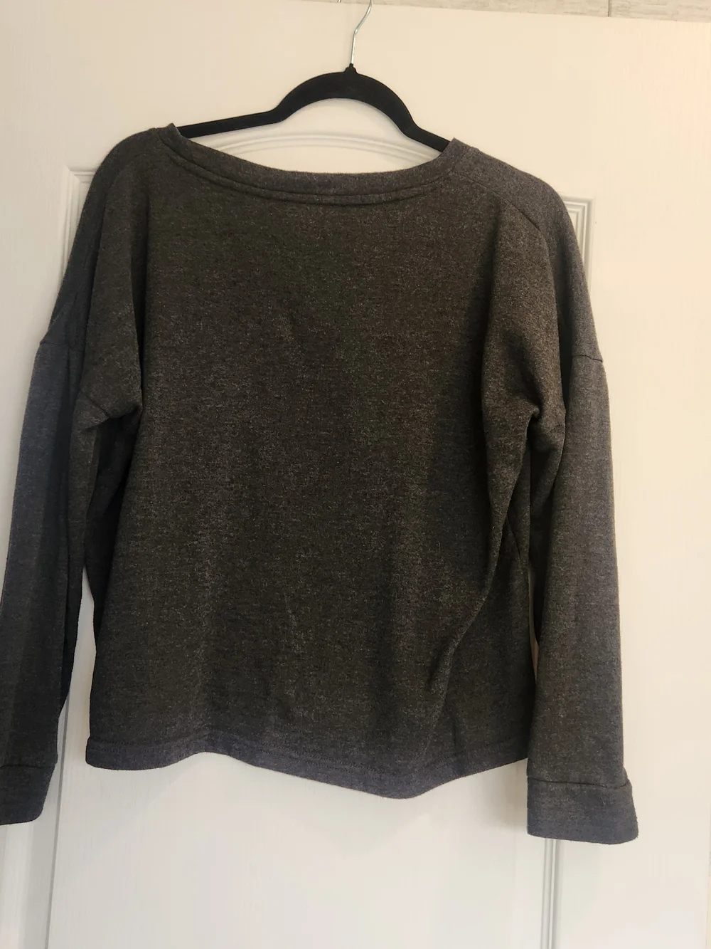 Rae Dunn Charcoal 'WINE DOWN' Graphic Crewneck Sweatshirt M Euc